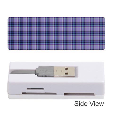 Purple Plaid Tartan 1 Memory Card Reader (Stick) from ArtsNow.com Front