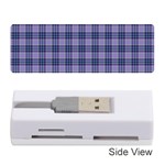 Purple Plaid Tartan 1 Memory Card Reader (Stick)