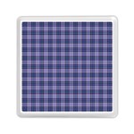 Purple Plaid Tartan 1 Memory Card Reader (Square)