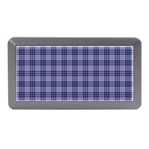 Purple Plaid Tartan 1 Memory Card Reader (Mini) from ArtsNow.com Front