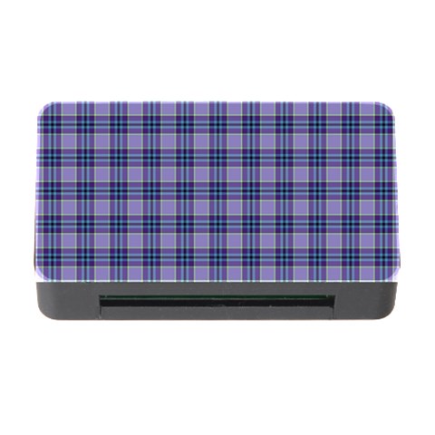 Purple Plaid Tartan 1 Memory Card Reader with CF from ArtsNow.com Front