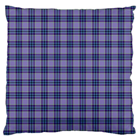 Purple Plaid Tartan 1 Large Cushion Case (One Side) from ArtsNow.com Front