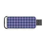 Purple Plaid Tartan 1 Portable USB Flash (One Side)