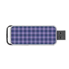 Purple Plaid Tartan 1 Portable USB Flash (Two Sides) from ArtsNow.com Back