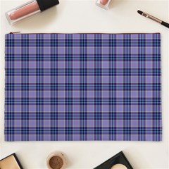 Purple Plaid Tartan 1 Cosmetic Bag (XXL) from ArtsNow.com Front