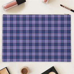 Purple Plaid Tartan 1 Cosmetic Bag (XXL) from ArtsNow.com Back