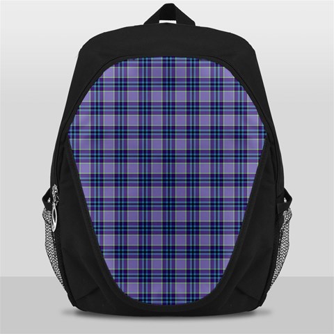 Purple Plaid Tartan 1 Backpack Bag from ArtsNow.com Front