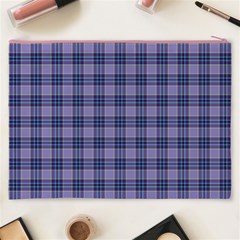 Purple Plaid Tartan 1 Cosmetic Bag (XXXL) from ArtsNow.com Back