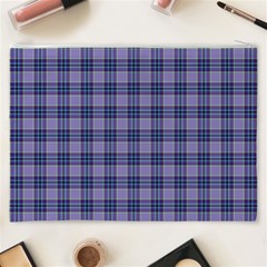 Purple Plaid Tartan 1 Cosmetic Bag (XXXL) from ArtsNow.com Back