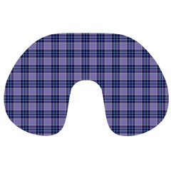 Purple Plaid Tartan 1 Travel Neck Pillow from ArtsNow.com Front