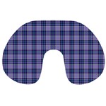 Purple Plaid Tartan 1 Travel Neck Pillow