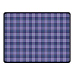 Purple Plaid Tartan 1 Two Sides Fleece Blanket (Small)