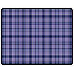 Purple Plaid Tartan 1 Two Sides Fleece Blanket (Medium) from ArtsNow.com 58.8 x47.4  Blanket Back