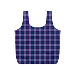 Purple Plaid Tartan 1 Full Print Recycle Bag (S) from ArtsNow.com Front