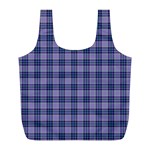 Purple Plaid Tartan 1 Full Print Recycle Bag (L)