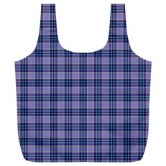 Purple Plaid Tartan 1 Full Print Recycle Bag (XL) from ArtsNow.com Front