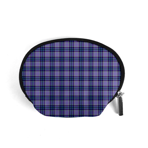 Purple Plaid Tartan 1 Accessory Pouch (Small) from ArtsNow.com Front