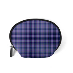 Purple Plaid Tartan 1 Accessory Pouch (Small) from ArtsNow.com Back