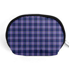 Purple Plaid Tartan 1 Accessory Pouch (Medium) from ArtsNow.com Front