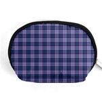 Purple Plaid Tartan 1 Accessory Pouch (Medium)