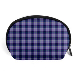 Purple Plaid Tartan 1 Accessory Pouch (Large) from ArtsNow.com Front