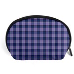 Purple Plaid Tartan 1 Accessory Pouch (Large)