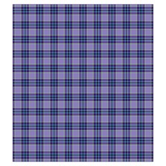 Purple Plaid Tartan 1 Drawstring Pouch (Medium) from ArtsNow.com Front