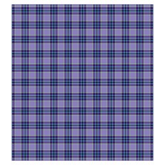 Purple Plaid Tartan 1 Drawstring Pouch (Large) from ArtsNow.com Front