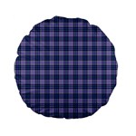 Purple Plaid Tartan 1 Standard 15  Premium Flano Round Cushions