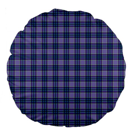 Purple Plaid Tartan 1 Large 18  Premium Flano Round Cushions from ArtsNow.com Back