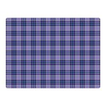 Purple Plaid Tartan 1 Two Sides Premium Plush Fleece Blanket (Mini)