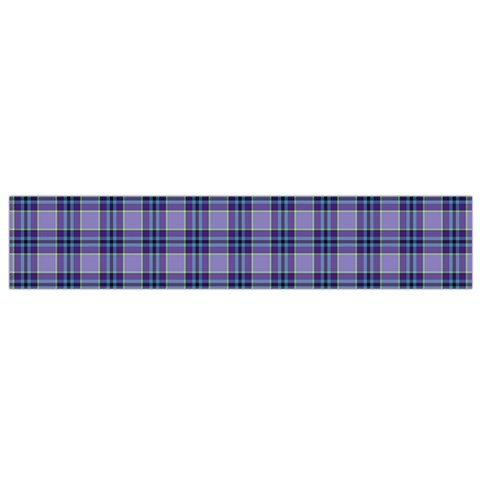 Purple Plaid Tartan 1 Small Premium Plush Fleece Scarf from ArtsNow.com Back