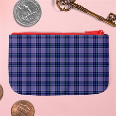 Purple Plaid Tartan 1 Large Coin Purse from ArtsNow.com Back