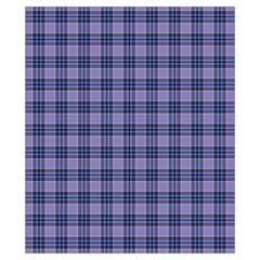 Purple Plaid Tartan 1 Drawstring Pouch (XS) from ArtsNow.com Back