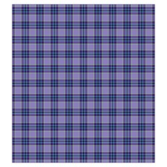 Purple Plaid Tartan 1 Drawstring Pouch (2XL) from ArtsNow.com Front