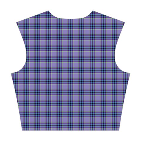 Purple Plaid Tartan 1 Cotton Crop Top from ArtsNow.com Back