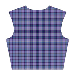 Purple Plaid Tartan 1 Cotton Crop Top from ArtsNow.com Back