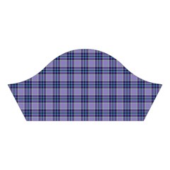 Purple Plaid Tartan 1 Cotton Crop Top from ArtsNow.com Left Sleeve