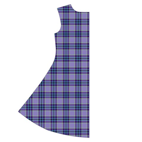 Purple Plaid Tartan 1 Short Sleeve V Back Left