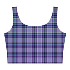 Purple Plaid Tartan 1 Midi Sleeveless Dress from ArtsNow.com Top Front