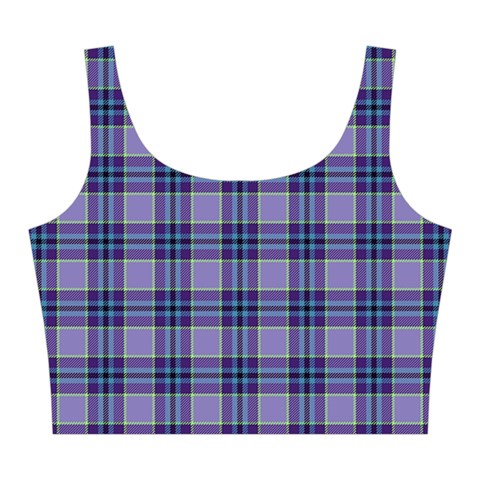 Purple Plaid Tartan 1 Midi Sleeveless Dress from ArtsNow.com Top Back