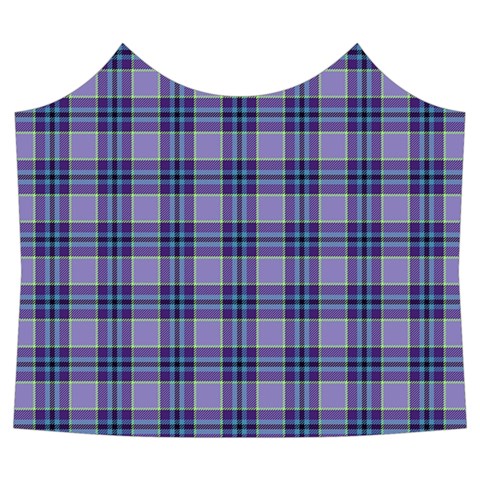 Purple Plaid Tartan 1 Spaghetti Top Long Pants Satin Pajamas Set from ArtsNow.com Front