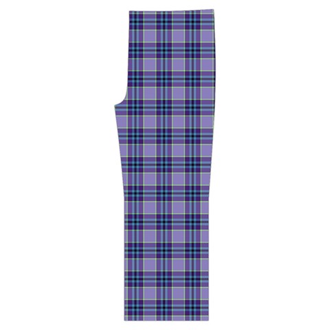 Purple Plaid Tartan 1 Spaghetti Top Long Pants Satin Pajamas Set from ArtsNow.com Front Bottom Left