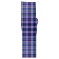 Purple Plaid Tartan 1 Short Sleeve Long Pants Satin Pajamas Set from ArtsNow.com Front Bottom Right