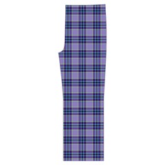 Purple Plaid Tartan 1 Short Sleeve Long Pants Satin Pajamas Set from ArtsNow.com Front Bottom Left