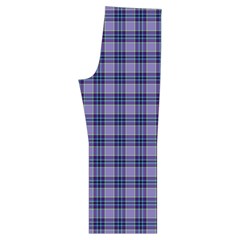 Purple Plaid Tartan 1 Short Sleeve Long Pants Satin Pajamas Set from ArtsNow.com Back Bottom Right