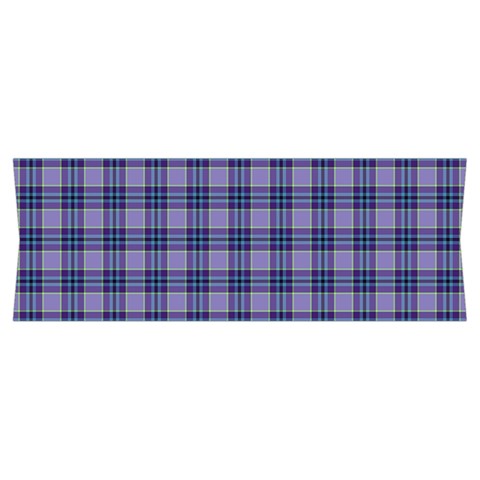 Purple Plaid Tartan 1 Short Sleeve Long Pants Satin Pajamas Set from ArtsNow.com Cuff Right