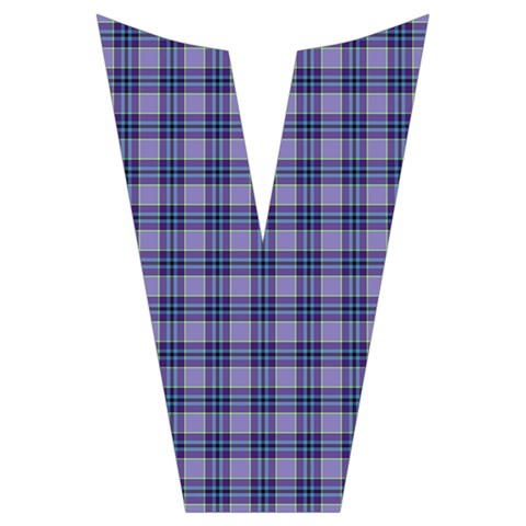 Purple Plaid Tartan 1 Short Sleeve Long Pants Satin Pajamas Set from ArtsNow.com Placket