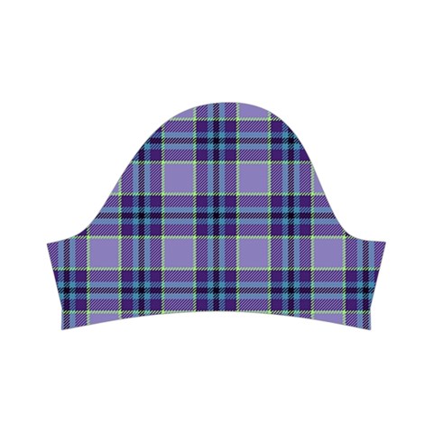 Purple Plaid Tartan 1 Kids  Short Sleeve Velvet Dress from ArtsNow.com Right Sleeve