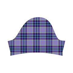 Purple Plaid Tartan 1 Kids  Short Sleeve Velvet Dress from ArtsNow.com Right Sleeve